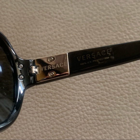 Vintage VERSACE SunglassesTimeless Style.Plastic Frame &Versace metallic  accent main image 7